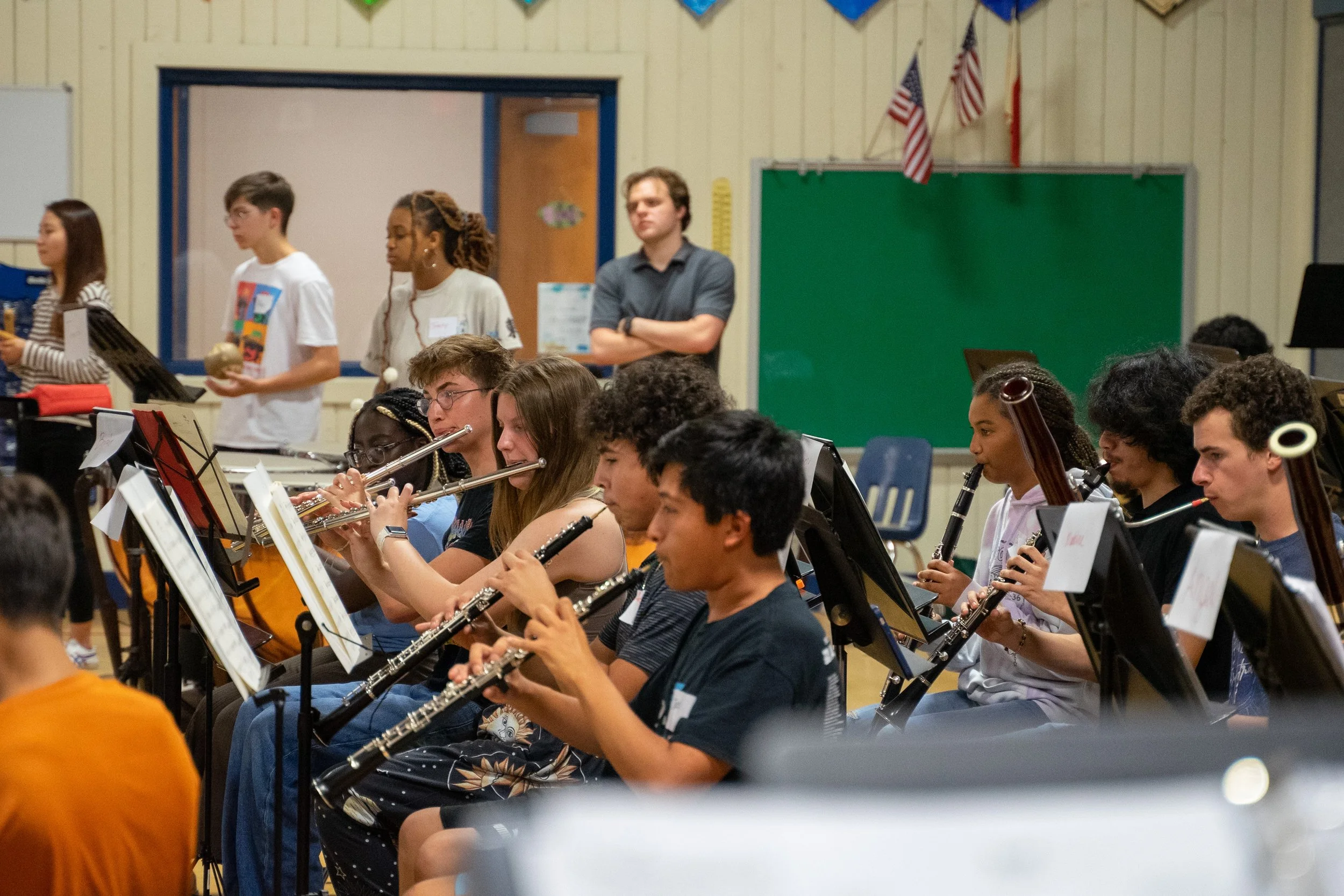 TXIOS rehearsal with student musicians